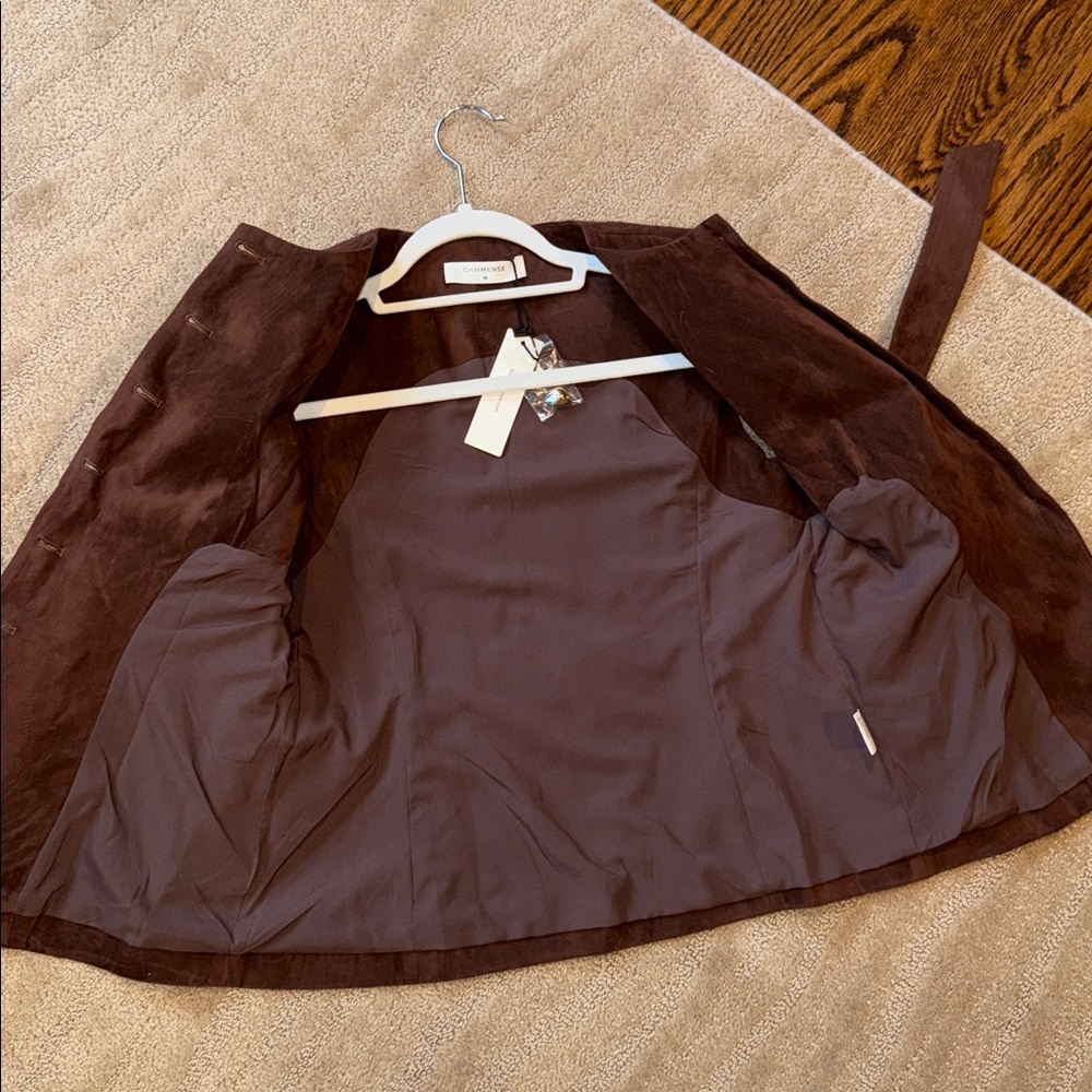 Commense Suede Effect Vest with Belt - Picture 17 of 17